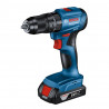 Професионален ударен винтоверт комплект Bosch Professional GSB 18V-45 0615A5002U, 850W, 21/45 Nm, 500-1900 об/мин, 4 Ah, 3 батерии, Куфар, Син