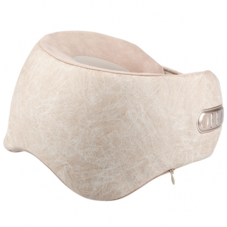 Масажор за врат Medivon Calm, 3D масаж, 38-42°C, 2 режима, Мемори пяна, Перяща калъфка, Гласови напомняния, Бежов