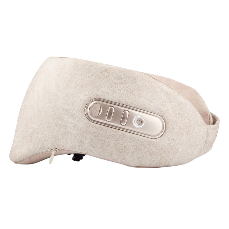 Масажор за врат Medivon Calm, 3D масаж, 38-42°C, 2 режима, Мемори пяна, Перяща калъфка, Гласови напомняния, Бежов