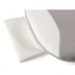 Масажираща седалка Medivon Luna, 48W, Shiatsu, Вибромасаж, 5 режима, Таймер, Инфрачервено загряване, Дистанционно, Бял/сив