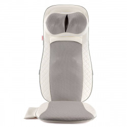 Масажираща седалка Medivon Luna, 48W, Shiatsu, Вибромасаж, 5 режима, Таймер, Инфрачервено загряване, Дистанционно, Бял/сив