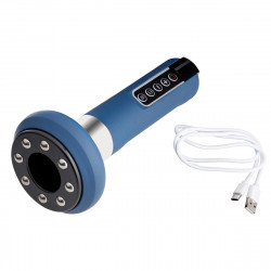 Вакуумен масажор Medivon Halley Vacuum, 12 нива, Загряване, Подходящ за използване с масла, Срещу целулит, Дисплей, Син