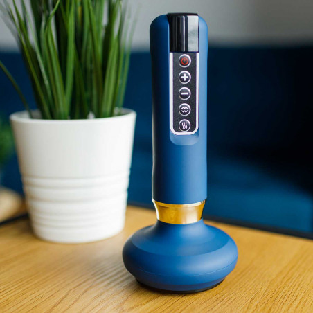 Вакуумен масажор Medivon Halley Vacuum, 12 нива, Загряване, Подходящ за използване с масла, Срещу целулит, Дисплей, Син