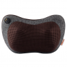 Масажираща възглавница Medivon Travel Massage Pillow, Shiatsu, 2 скорости, 8 глави, Затопляне, Отпускане на кожата и мускулите, 2 посоки, Сив/кафяв