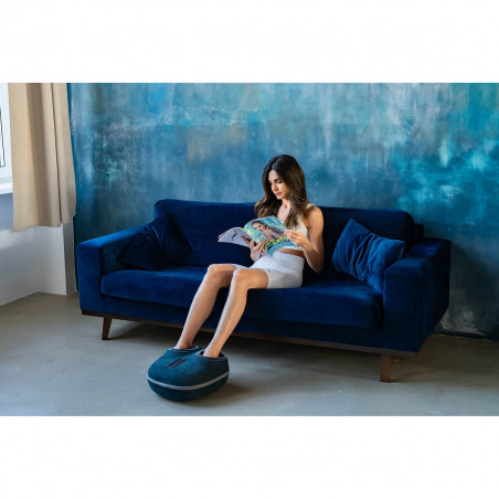 Масажор за крака 2в1 Medivon Artemis, 30W, 3 скорости, 3 нива, Загряване, Таймер, Дистанционно, Тиха работа, Син