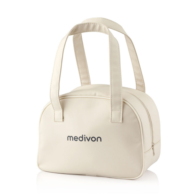 Масажор за врат Medivon Sooth, 6 3D глави, 3 нива, Загряване, Против муксулно напрежение и целулит, USB, Бежов