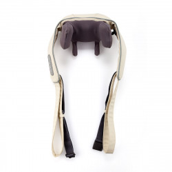 Масажор за врат Medivon Sooth, 6 3D глави, 3 нива, Загряване, Против муксулно напрежение и целулит, USB, Бежов