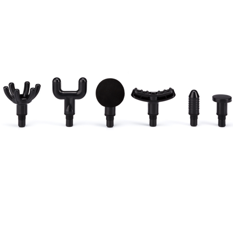 Масажен пистолет Medivon Gun Vital, 18W, Перкусионен/вибрационен масаж, 6 масажни глави, Загряване, Лимфен дренаж, Стягане, Черен/оранжев