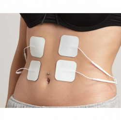 Масажор за шия Medivon Smart EMS, Електромускулна стимулация, 3D регулиране, 4 режима, Дистанционно, Затопляне, Таймер, Черен