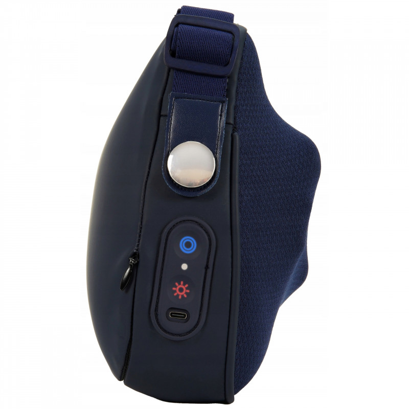 Масажна възглавница Medivon Polaris, 2 режима, 2 глави, Затопляне, Двупосочно шиацу масажиране, USB-C, Тъмносин