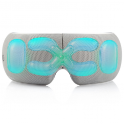 Масажор за очи Medivon Horizon VISION, Топъл компрес, Вибрации, Облекчава умората и напрежението, Bluetooth, Релаксиращи звуци, Сив