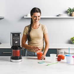 Машина за сладолед Ninja Creami Deluxe NC502EU, 800W, 10 програми, 2 контейнера по 709 мл, CREAMify, Черен