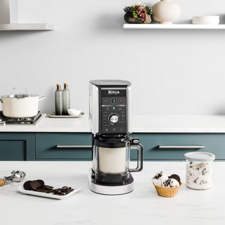 Машина за сладолед Ninja Creami Deluxe NC502EU, 800W, 10 програми, 2 контейнера по 709 мл, CREAMify, Черен
