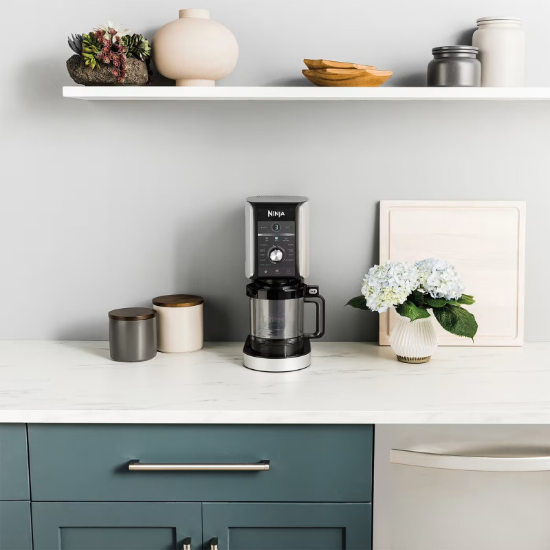 Машина за сладолед Ninja Creami Deluxe NC502EU, 800W, 10 програми, 2 контейнера по 709 мл, CREAMify, Черен