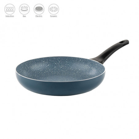 Тиган Luigi Ferrero Prima FR-2633, 26x5.3 см, Незалепващо покритие с мраморен ефект, Индукция, Тъмносин