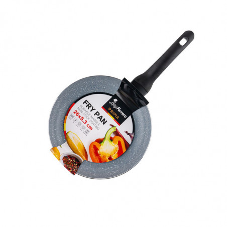 Тиган Luigi Ferrero Prima FR-2633, 26x5.3 см, Незалепващо покритие с мраморен ефект, Индукция, Тъмносин