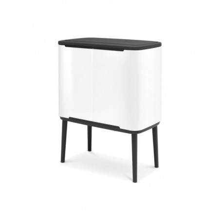 Кош за боклук Brabantia Bo Touch 651118, 3x11 л, Плавно и безшумно отваряне, Голям отвор, Тъмносив