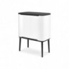 Кош за боклук Brabantia Bo Touch 651118, 3x11 л, Плавно и безшумно отваряне, Голям отвор, Тъмносив