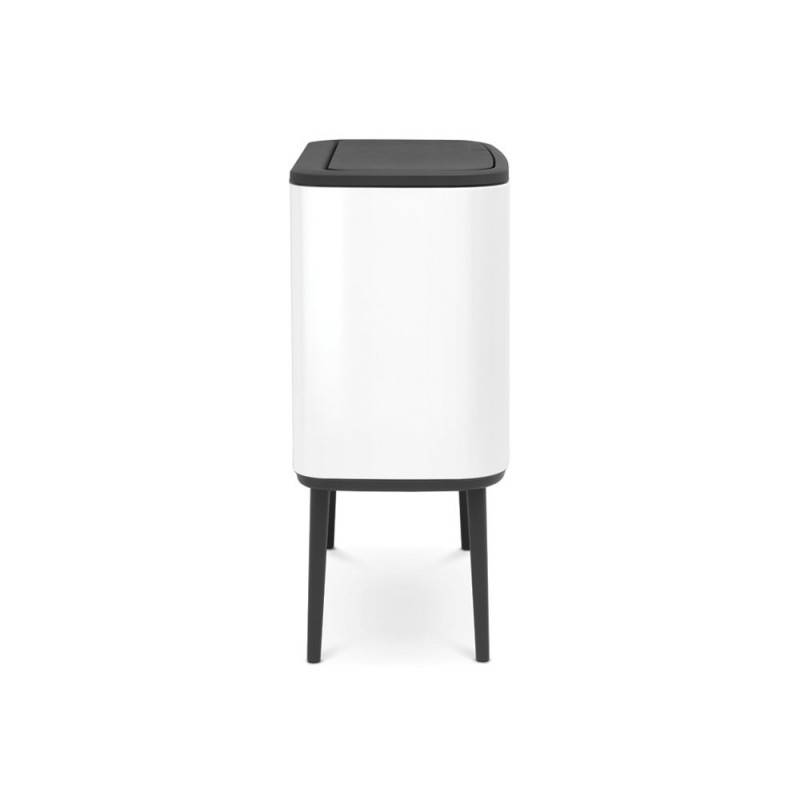 Кош за боклук Brabantia Bo Touch 651118, 3x11 л, Плавно и безшумно отваряне, Голям отвор, Тъмносив