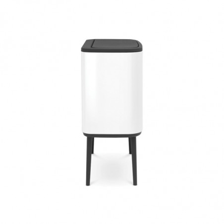 Кош за боклук Brabantia Bo Touch 651118, 3x11 л, Плавно и безшумно отваряне, Голям отвор, Тъмносив