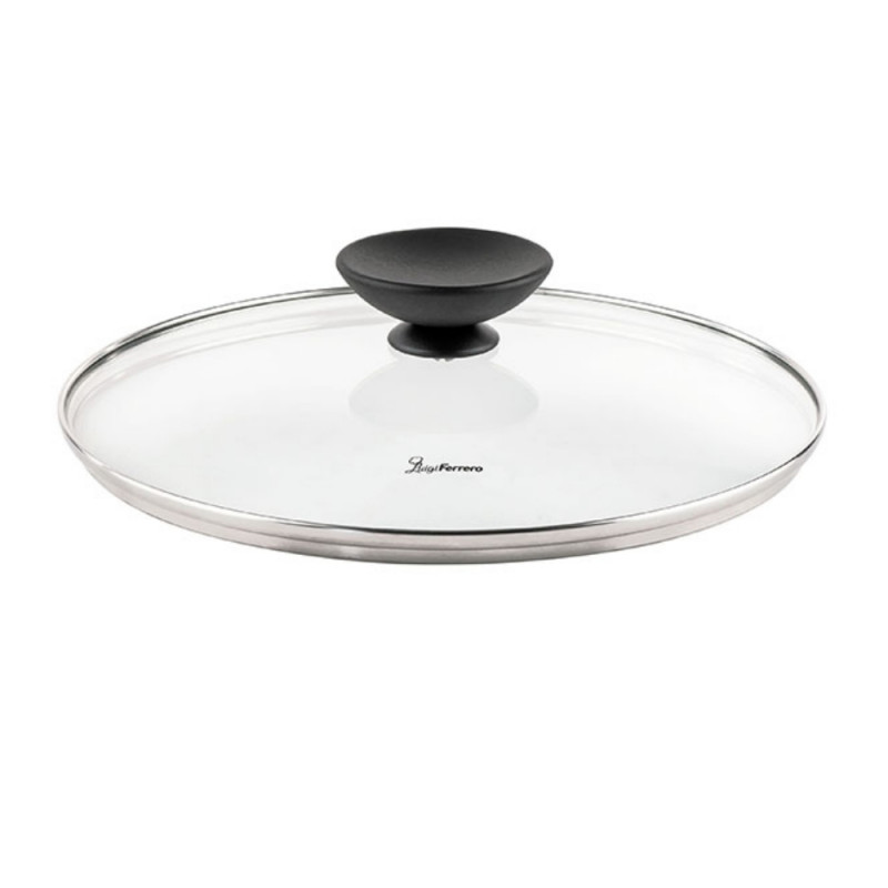 Тенджера Luigi Ferrero Prima FR-2444, 24x11 см, 4.5 л, Незалепващо покритие, Стъклен капак с отвор за пара, Индукция, Тъмносин