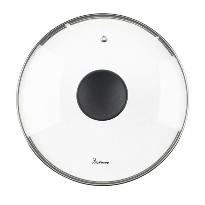 Тенджера Luigi Ferrero Prima FR-2444, 24x11 см, 4.5 л, Незалепващо покритие, Стъклен капак с отвор за пара, Индукция, Тъмносин