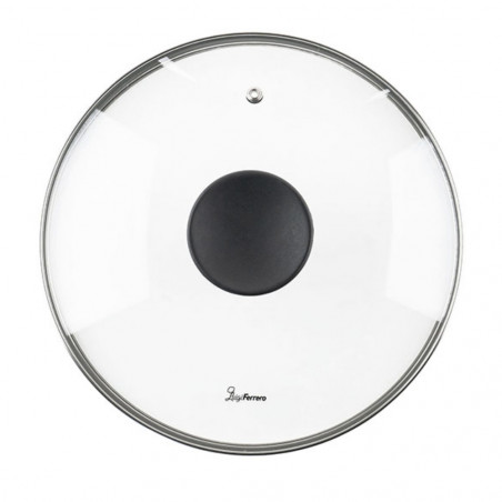 Тенджера Luigi Ferrero Prima FR-2444, 24x11 см, 4.5 л, Незалепващо покритие, Стъклен капак с отвор за пара, Индукция, Тъмносин