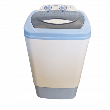 Полуавтоматична пералня Lamarque SAWM-611BL, 380W, 6 кг, Таймер, Превключвател, Син/Бял