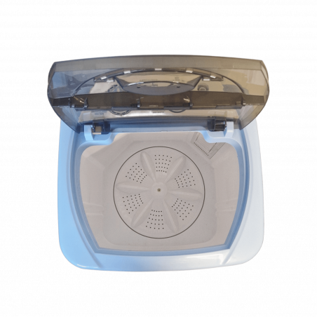 Полуавтоматична пералня Lamarque SAWM-611BL, 380W, 6 кг, Таймер, Превключвател, Син/Бял