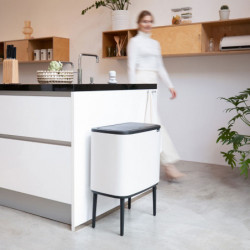 Кош за боклук Brabantia Bo Touch 1005546, 36 л, Плавно и безшумно отваряне, Голям отвор, Бежов