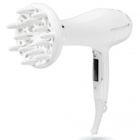 Йонизиращ сешоар Silk'n HD1PEU001, 2200W, 6 скорости, 8 темп. настройки, Керамична технология за топлина, 110 км/ч, Дифузер+концентратор, Бял