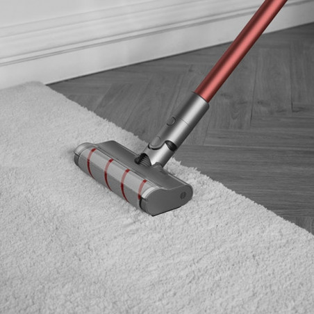 Вертикална прахосмукачка Dreame V11 VVN6, 450W, 150AW, 25000Pa, 125000 об/мин, 0.5 л, 3 режима, 90 мин, OLED, HEPA, Сив/червен