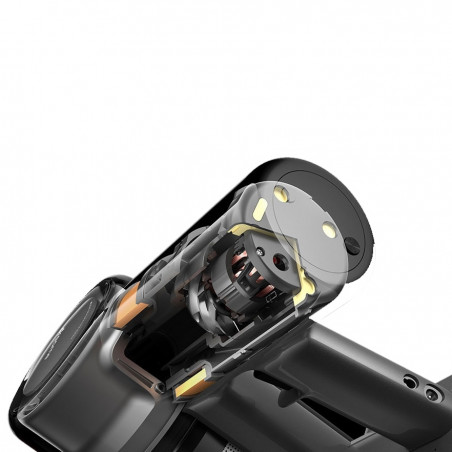 Вертикална прахосмукачка Dreame V11 VVN6, 450W, 150AW, 25000Pa, 125000 об/мин, 0.5 л, 3 режима, 90 мин, OLED, HEPA, Сив/червен