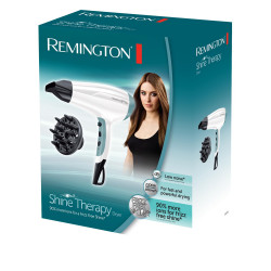 Сешоар Remington D5216, 2300W, Йонизираща функция, 2 скорости, 3 темп, Дифузер/концентратор, Бял