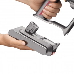 Вертикална прахосмукачка Dyson V12 Slim Detect Absolute 448884-01, 150AW, 340 мл, Автономия 60 мин, 3 режима, Дисплей с данни в реално време, Сензор за прах, Осветление, Никел/жълт