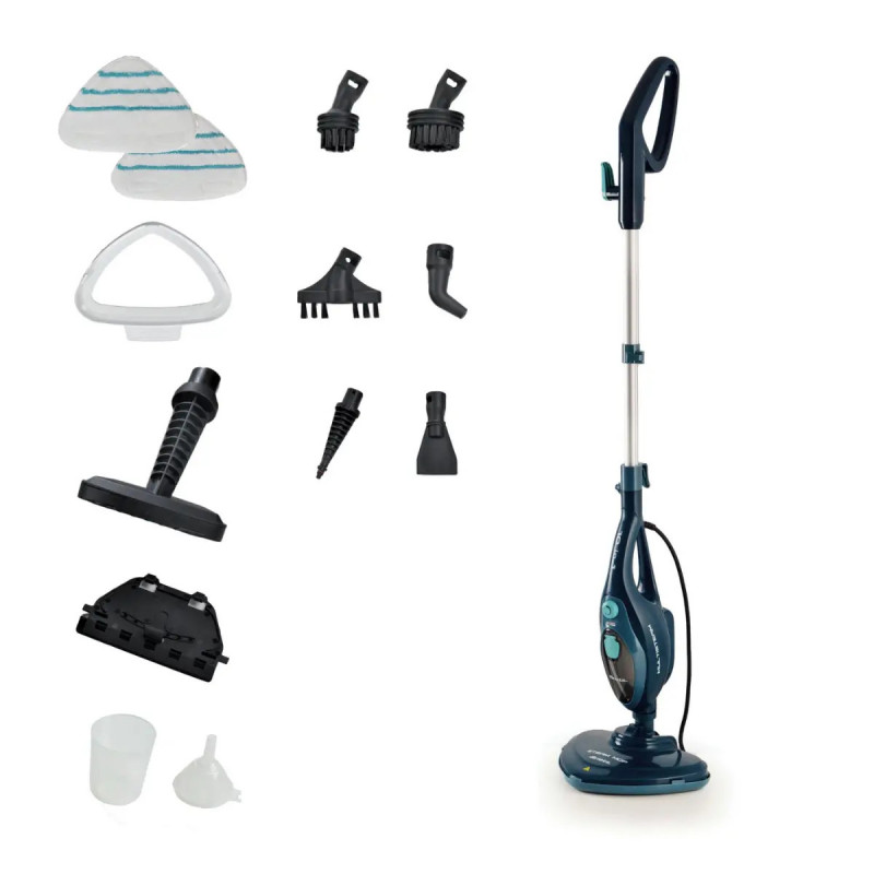 Парочистачка Ariete STEAM MOP 4164/06 10в1, 1500 W, 350 мл, Въртяща се глава, Аксесоари, Син