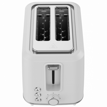 Тостер за хляб AENO ATS0001W, 930W, 7 степени, Сензорно управление, Обратен таймер, Защита при засядане, Тих, Бял