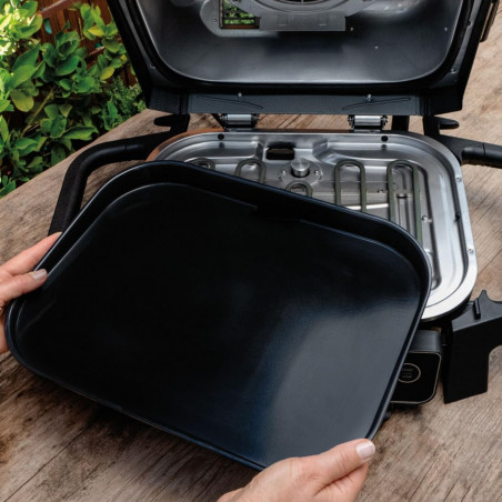 Плоча за грил NINJA Woodfire XSKGRIDPLTEUK, 36х28 см, Съвместима серия OG700, Незалепващо покритие, Керамика, Черен