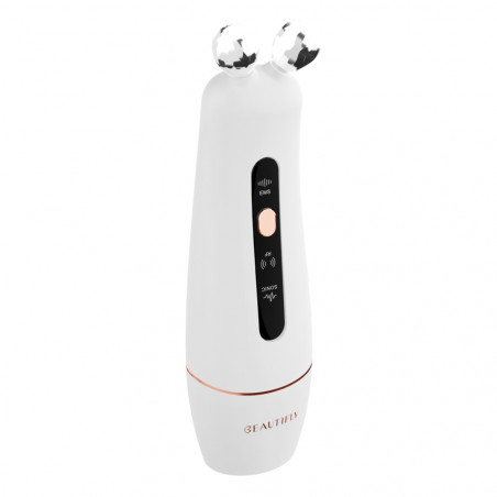 Масажор за лифтинг на лице Beautifly B-Booster PRO RF Needle-Free, 40°C, RF 1MHz, EMS, Ултразвук, Йони, Botox ефект, Антиейдж, Мезотерапия, IPX5, Бял