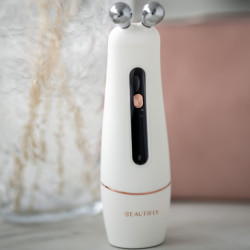 Масажор за лифтинг на лице Beautifly B-Booster PRO RF Needle-Free, 40°C, RF 1MHz, EMS, Ултразвук, Йони, Botox ефект, Антиейдж, Мезотерапия, IPX5, Бял