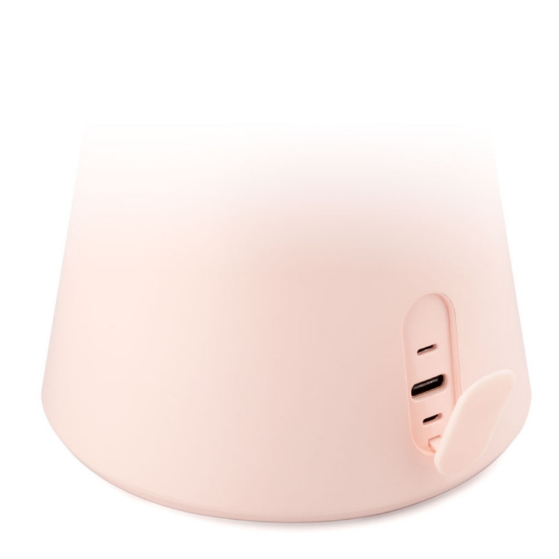 Светещо козметично огледало Smart Moon LED Cosmetic, 10x увеличение, Топла/неутрална/студена светлина, Регулируема яркост, Bluetooth високоговорител, Розов