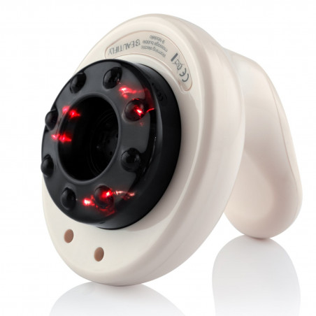 Масажор Beautifly B-Modello BODY, 24W, 6 нива на термична терапия, Червена светлина 50°C, Лимфен детокс, Дермомасаж, Безжичен, Бял