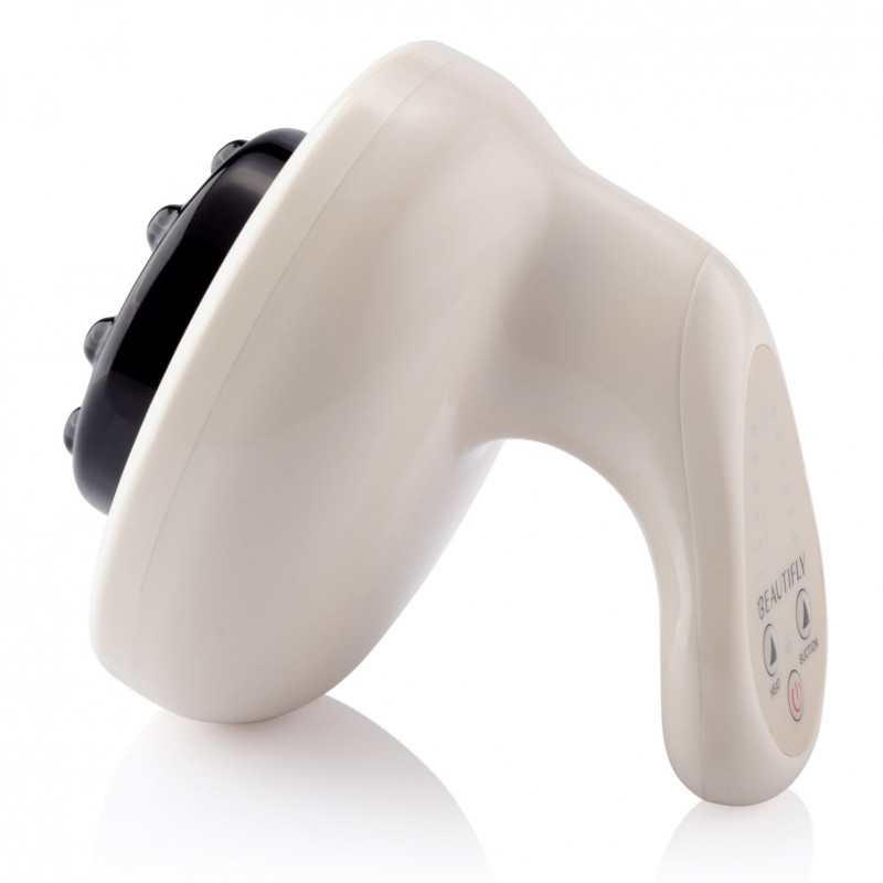 Масажор Beautifly B-Modello BODY, 24W, 6 нива на термична терапия, Червена светлина 50°C, Лимфен детокс, Дермомасаж, Безжичен, Бял