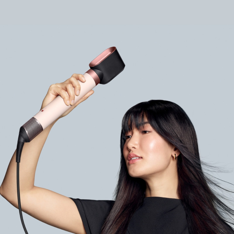 Маша за коса Dyson Airwrap HS09 Co-anda 2x 598757-01, 1700W, 15.2 l/s, 6в1, Автоматично къдрене, Bluetooth, 4 температури, 3 скорости, Интелигентен темп. контрол, Керамично розово/розово злато