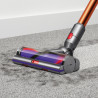 Вертикална прахосмукачка Dyson Cyclone V10 Absolute 448883-01, 150AW, 125000 об/мин, 0.77l, 60 мин, 3 режима, 2 Tier Cyclone™, HEPA, Тиха, Хигиенично изпразване, Без заплитане, Никел/оранжев