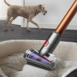 Вертикална прахосмукачка Dyson Cyclone V10 Absolute 448883-01, 150AW, 125000 об/мин, 0.77l, 60 мин, 3 режима, 2 Tier Cyclone™, HEPA, Тиха, Хигиенично изпразване, Без заплитане, Никел/оранжев