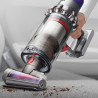 Вертикална прахосмукачка Dyson Cyclone V10 Absolute 448883-01, 150AW, 125000 об/мин, 0.77l, 60 мин, 3 режима, 2 Tier Cyclone™, HEPA, Тиха, Хигиенично изпразване, Без заплитане, Никел/оранжев