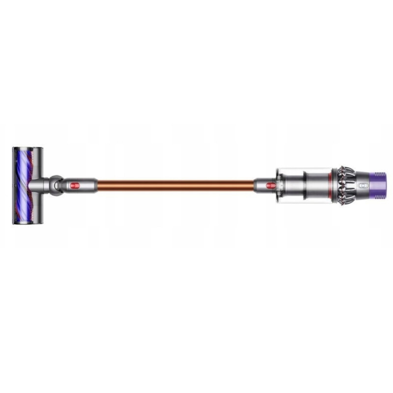 Вертикална прахосмукачка Dyson Cyclone V10 Absolute 448883-01, 150AW, 125000 об/мин, 0.77l, 60 мин, 3 режима, 2 Tier Cyclone™, HEPA, Тиха, Хигиенично изпразване, Без заплитане, Никел/оранжев