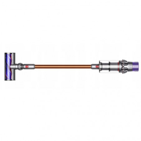Вертикална прахосмукачка Dyson Cyclone V10 Absolute 448883-01, 150AW, 125000 об/мин, 0.77l, 60 мин, 3 режима, 2 Tier Cyclone™, HEPA, Тиха, Хигиенично изпразване, Без заплитане, Никел/оранжев