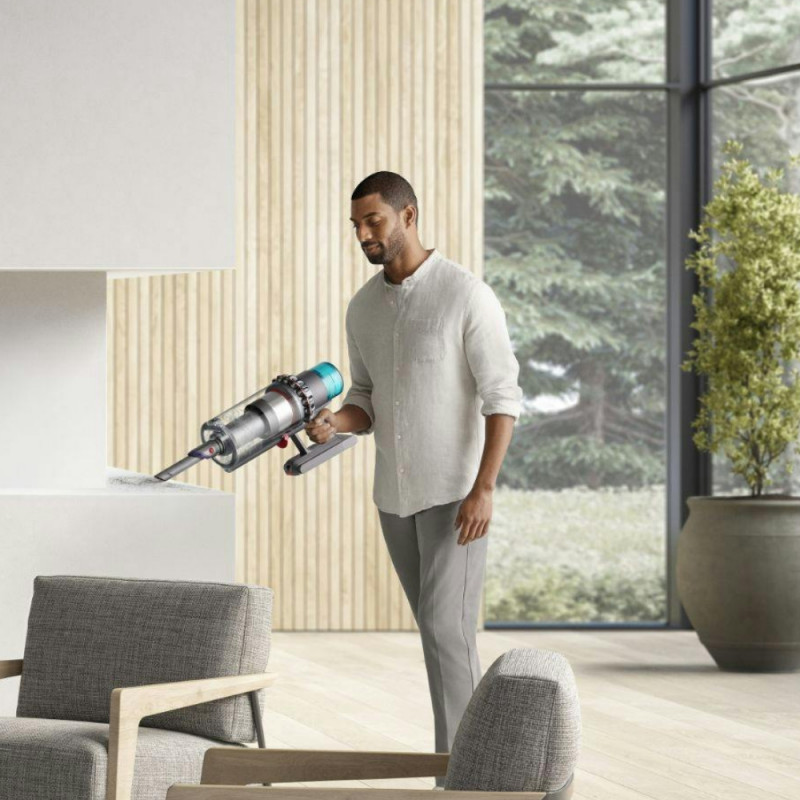 Вертикална прахосмукачка Dyson Gen5detect 446989-01, 280AW, 135000 об/мин, 0.75l, 70 мин, 3 режима, Никел/лилав